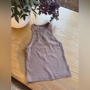 Nude A&F Ribbed Racerbank Tank